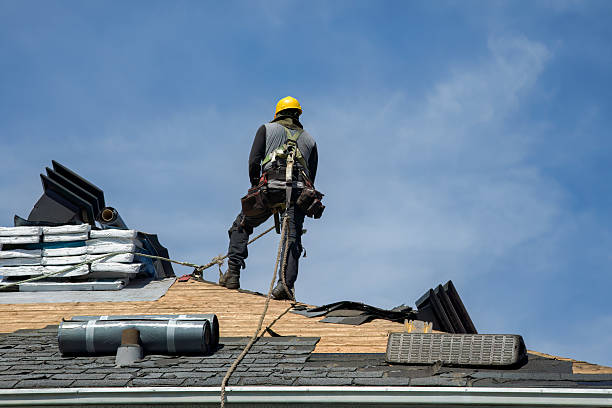 Professional Gutter Installation technician working in Wadmalaw Island, SC